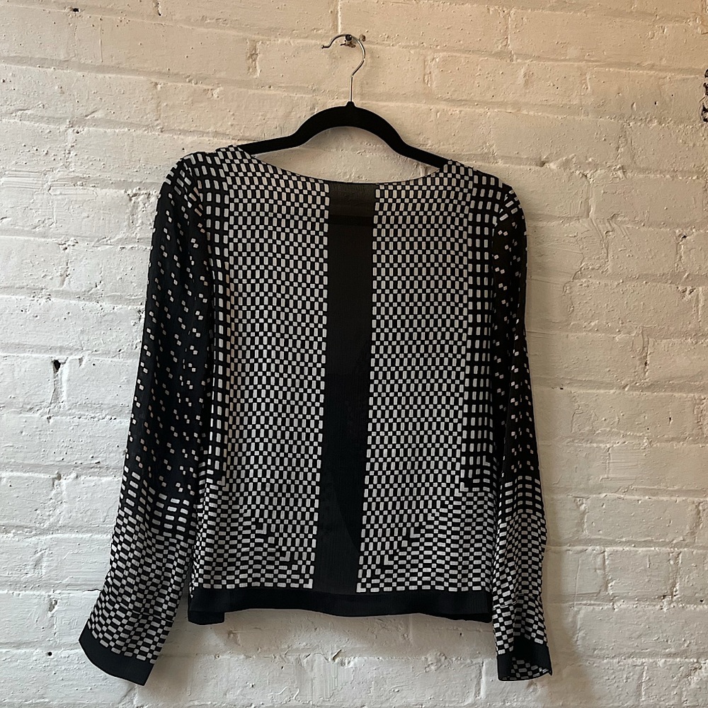 Club Monaco Open back silk Blouse